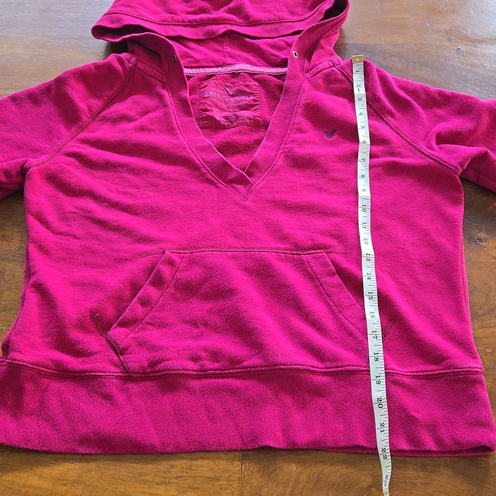 American Eagle Y2K Pink Hoodie Sweatshirt Size Large - Picture 5 of 13